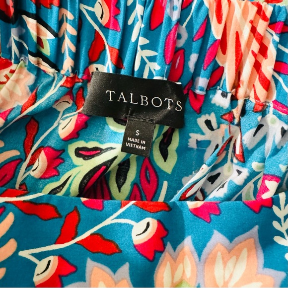 Talbots Blue and Pink Floral Skirt - Picture 7 of 10